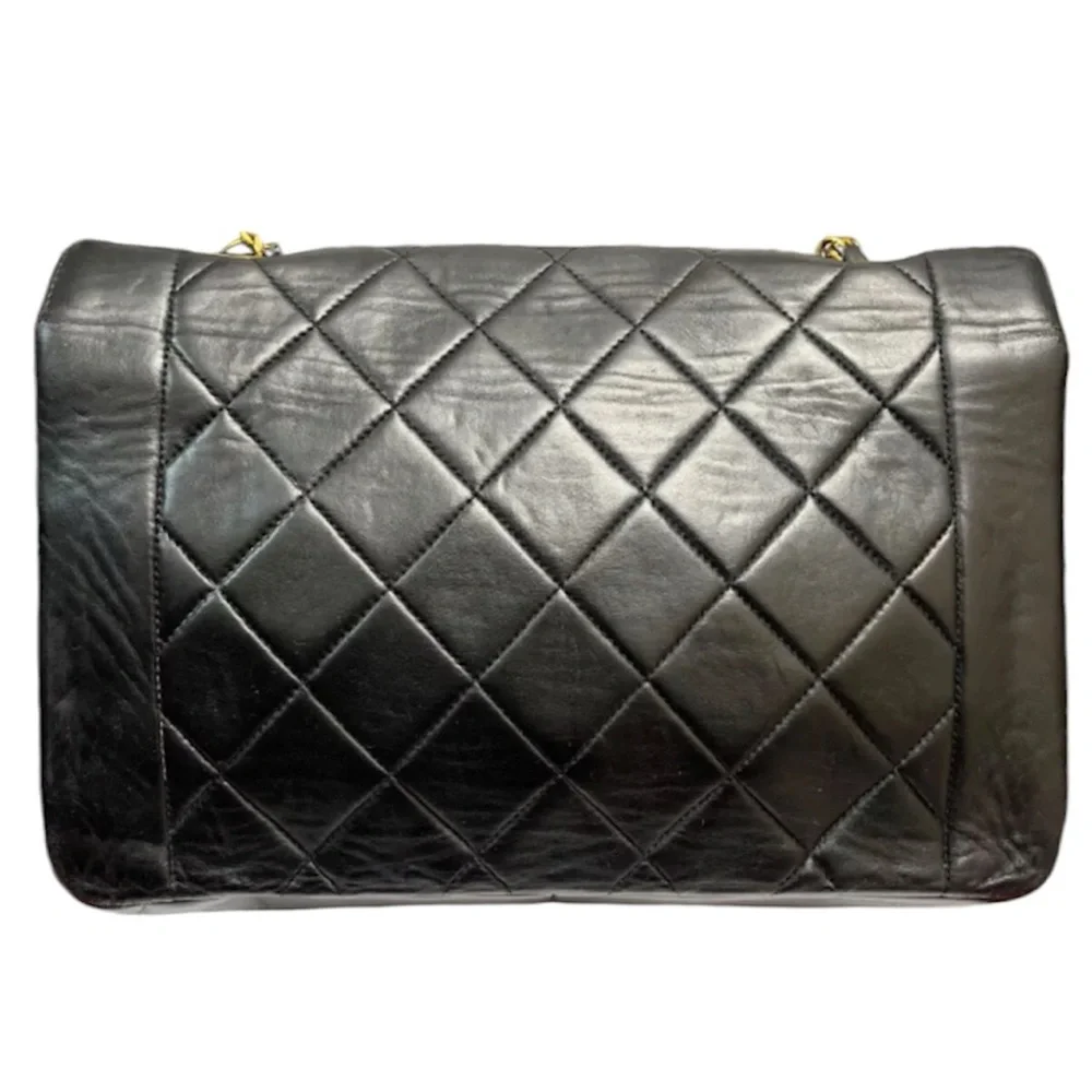 CHANEL DIANA 25 Single Flap Quilted Logo Lambskin Chain Bag - Picture 5 of 13